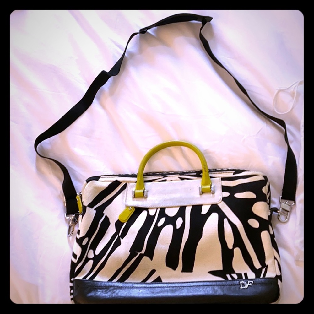 Striking dvf slim laptop bag with shoulder strap